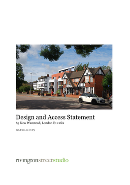 Design and Access Statement 63 New Wanstead, London E11 2SA