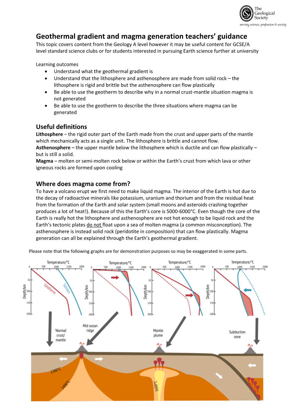 Geothermal Gradient Teachers Notes