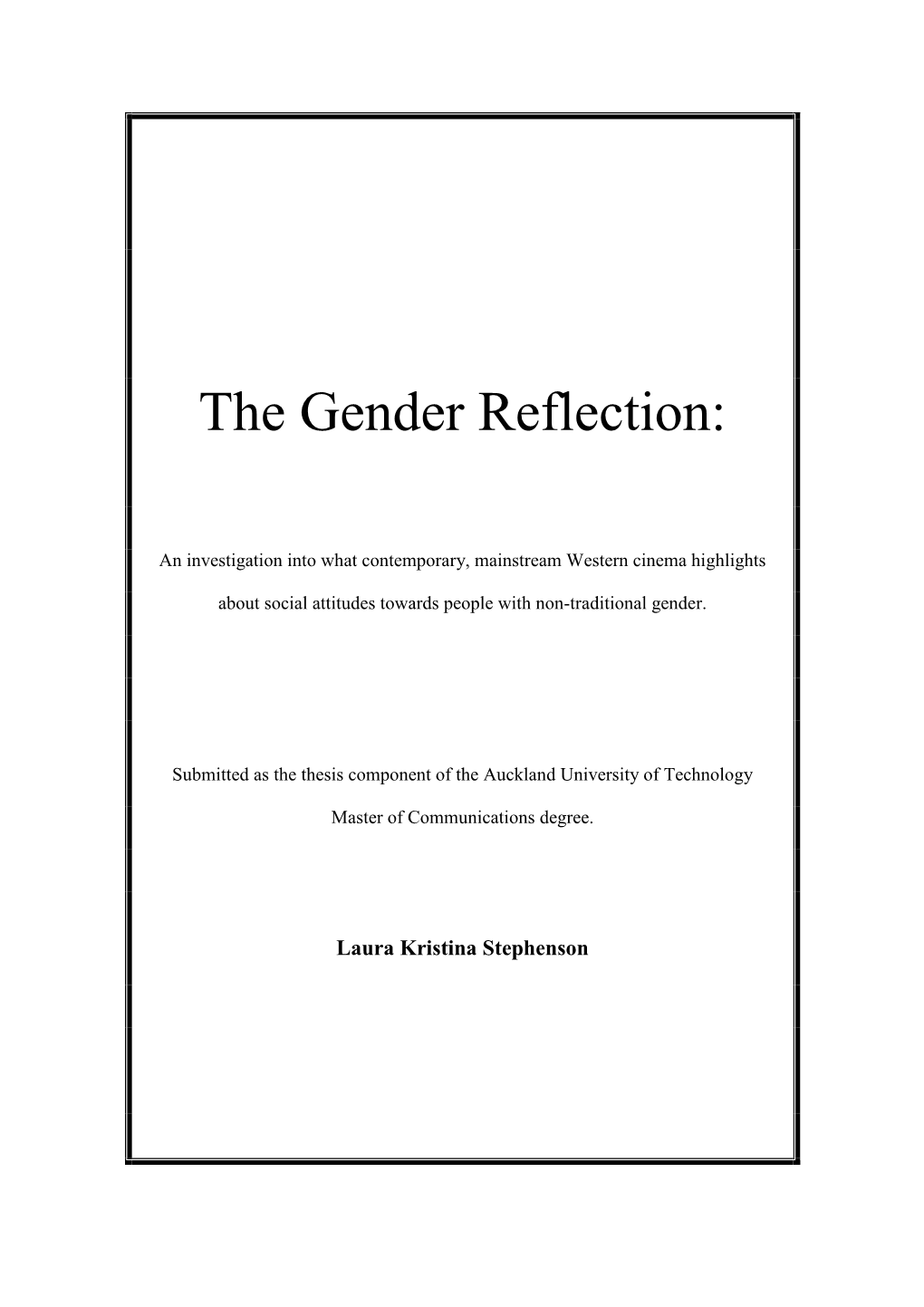 The Gender Reflection