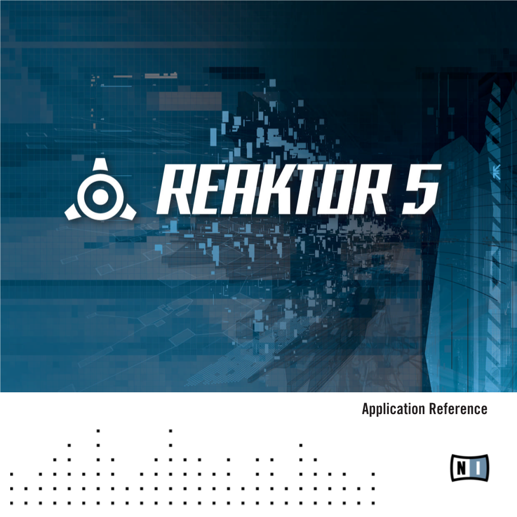 Reaktor 5.5 Application Reference English