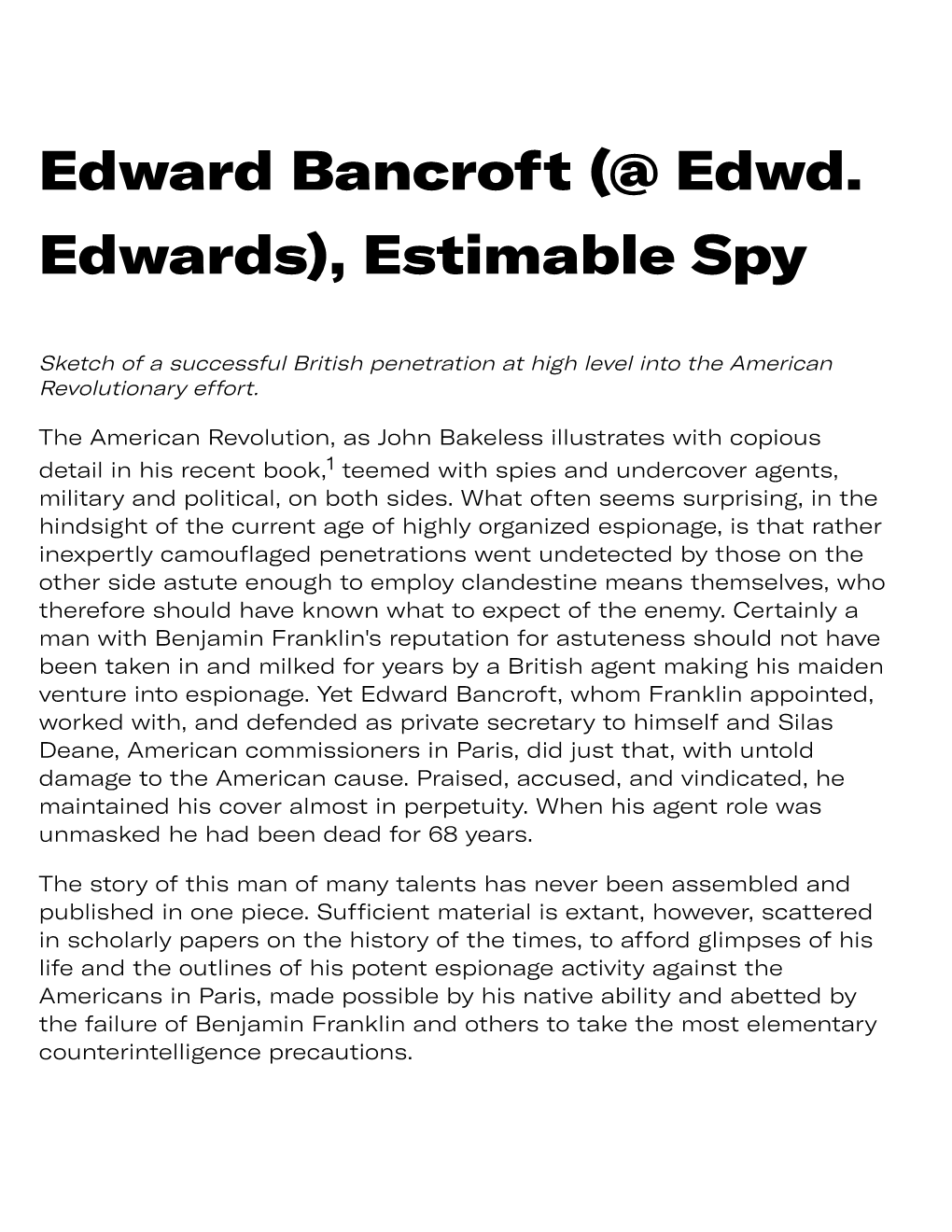 Edward Bancroft (@ Edwd