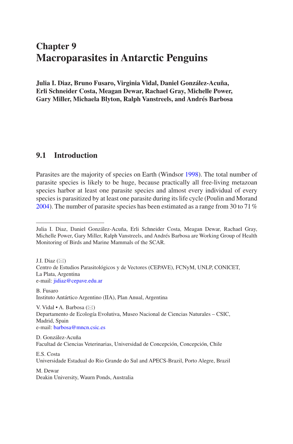 Chapter 9 Macroparasites in Antarctic Penguins