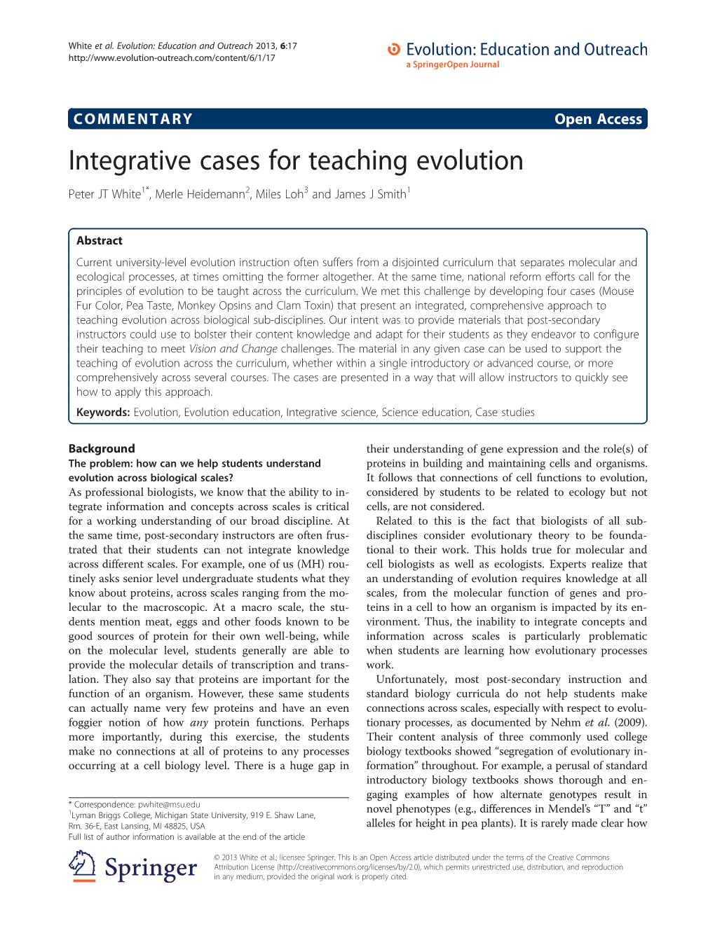 Downloaded from Our Evolution Cases “Genestoproteinstoselectablephenotype” Approach of Website (