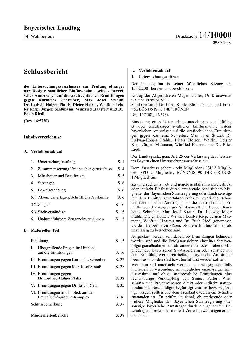 Schlussbericht – Drs. 14/10000 Vom 09.07.2002