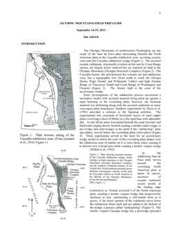 Olympic Mountains Field Trip Guide