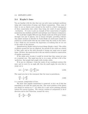 3.4 Kepler's Laws