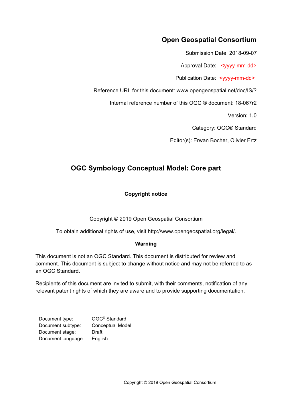 OGC Symbology Conceptual Model: Core Part