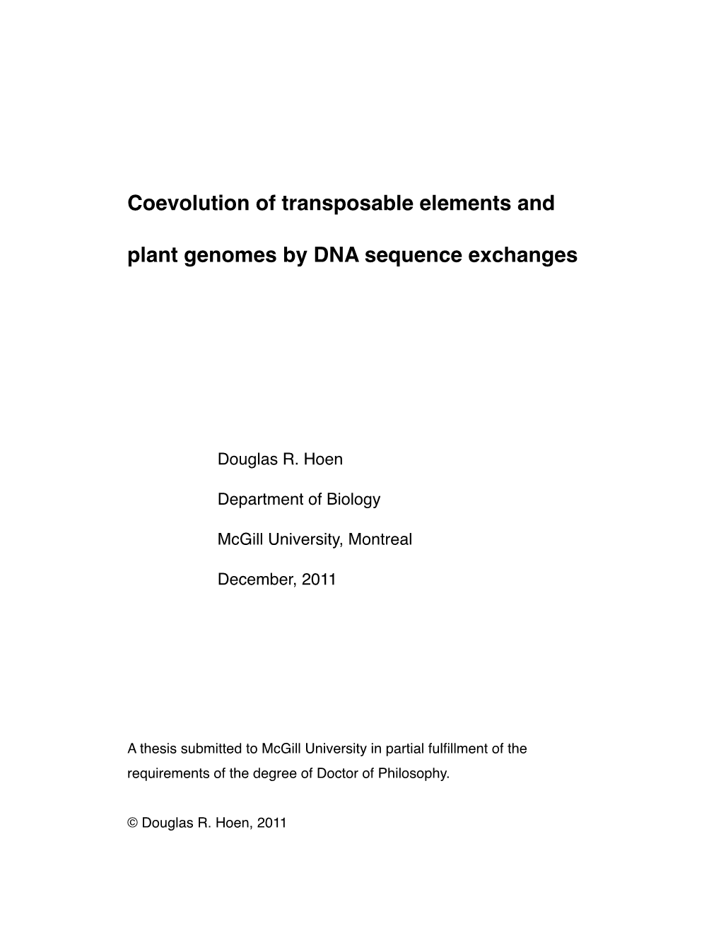 Douglas Hoen Phd Thesis FINAL CORRECTED