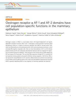 Oestrogen Receptor Î± AF-1 and AF-2 Domains Have Cell