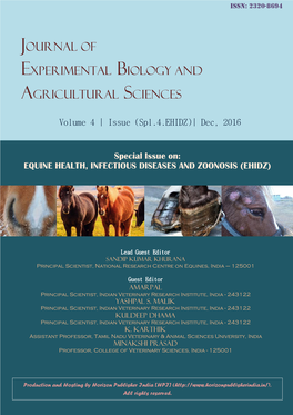 Equine Health, Infectious Diseases and Zoonosis (Ehidz)