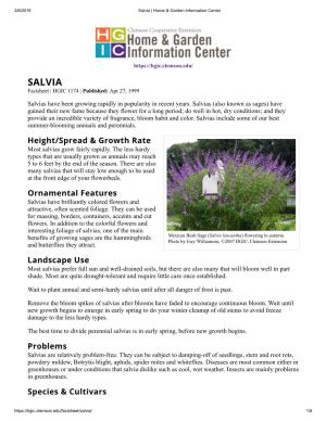 Salvia | Home & Garden Information Center