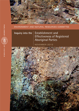 Establishment and Effectiveness of Registered Aboriginal Parties