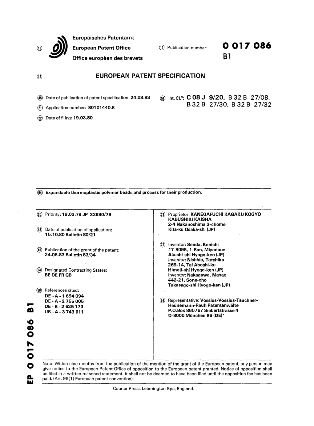 Expandable Thermoplastic Polymer Beads and Process for Their Production