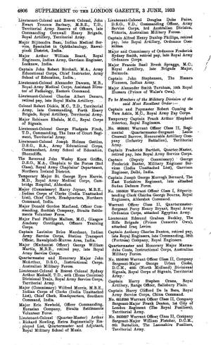 4806 Supplement to the London Gazette, 3 June, 1933