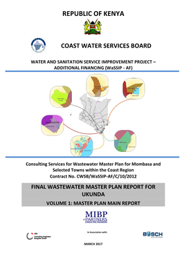 Wastewater Master Plan Report for Ukunda