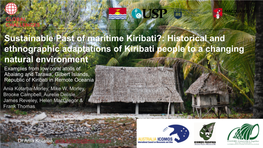 Kiribati Archaeology BASED on THOMAS 2009 and 2014