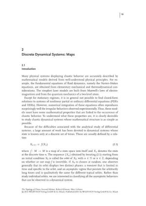 2 Discrete Dynamical Systems: Maps