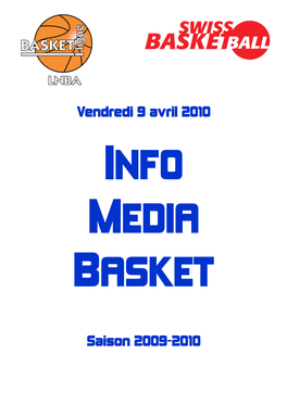 Vendredi 9 Avril 2010 Saison 2009-2010
