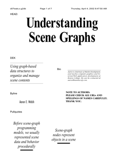 Using Graph-Based Data Structures to Organize and Manage Scene