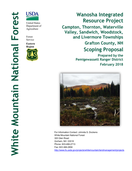 Wanosha Integrated Resource Project Scoping Proposal Introduction