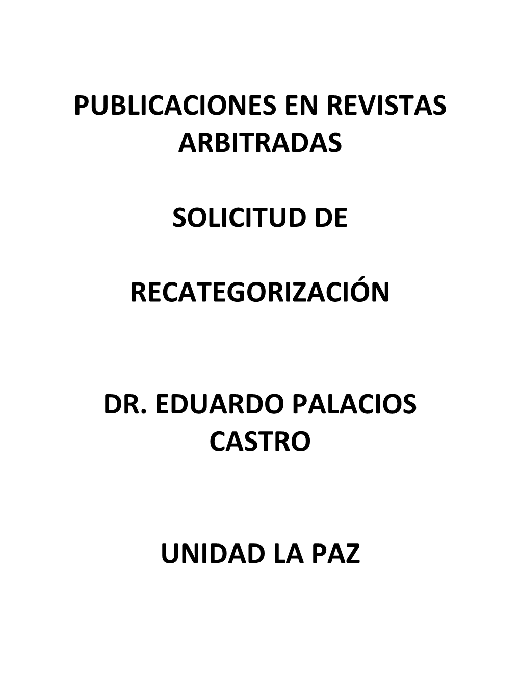 Publicaciones Arbitradas