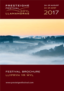 Festival Brochure Llyfryn Yr Ŵyl