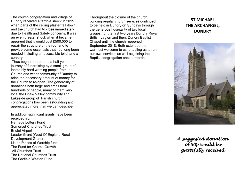 Dundry Church Leaflet