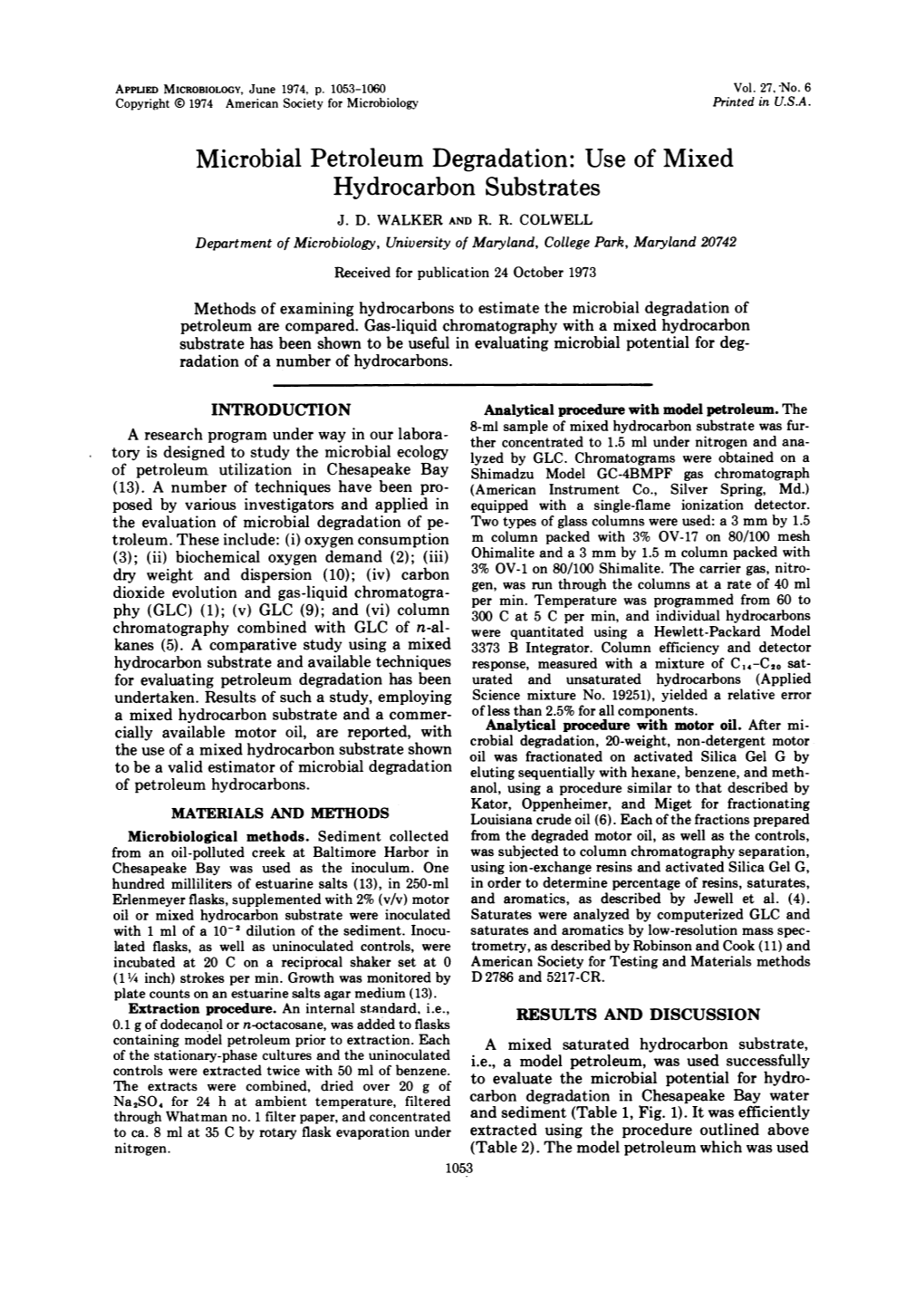 Use of Mixed Hydrocarbon Substrates J