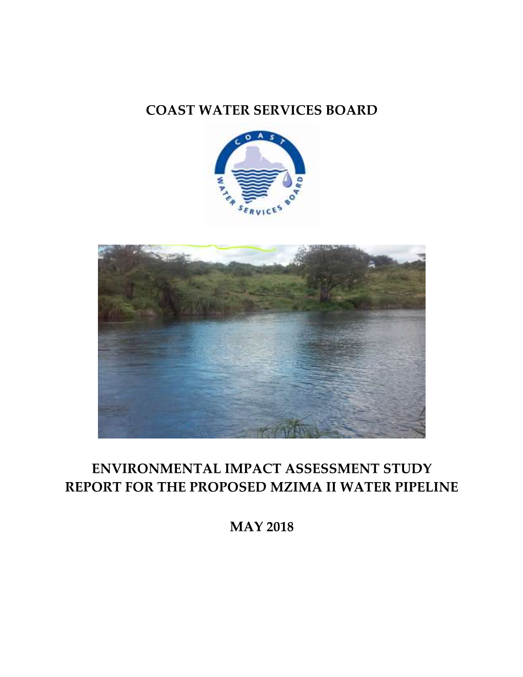 EIA 1472 Study Report for Proposed Mzima II Water Pipeline