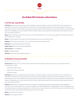 Go Dubai All-Inclusive Attractions