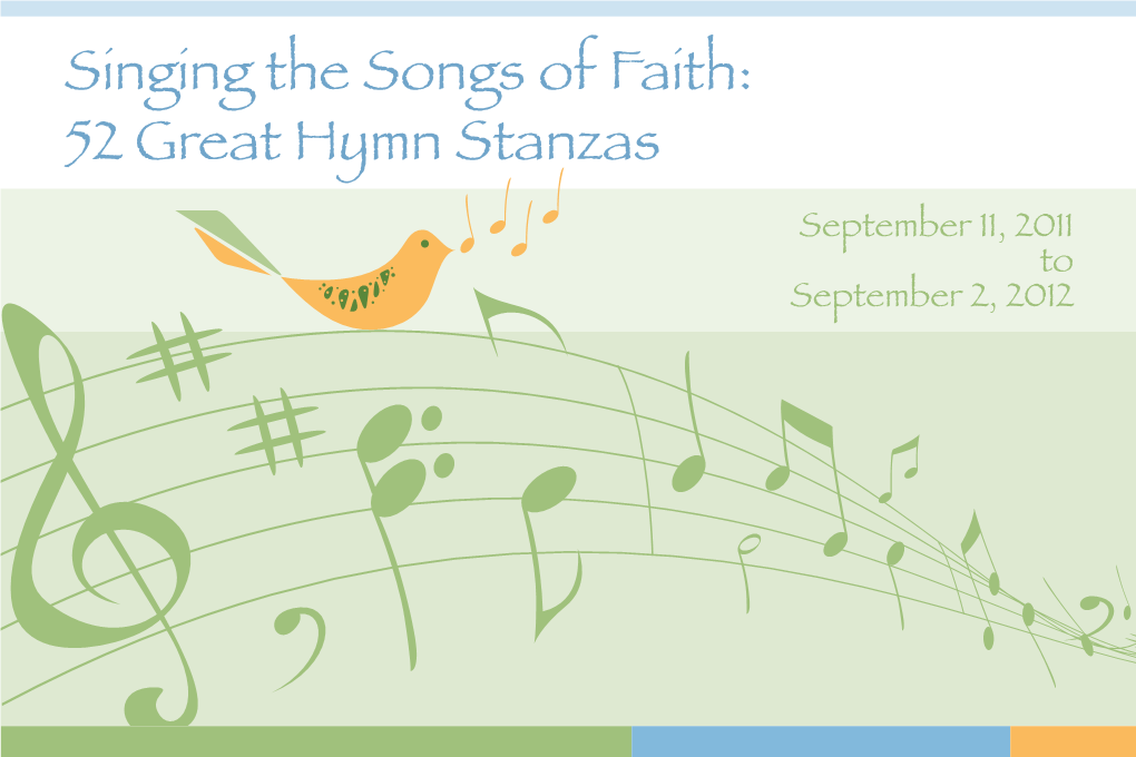 Singing the Songs of Faith: 52 Great Hymn Stanzas