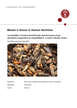 Master's Thesis in Human Nutrition