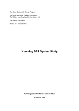 Kunming BRT System Study