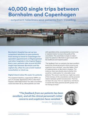 40,000 Single Trips Between Bornholm and Copenhagen – Outpatient Teleclinics Save Patients from Travelling
