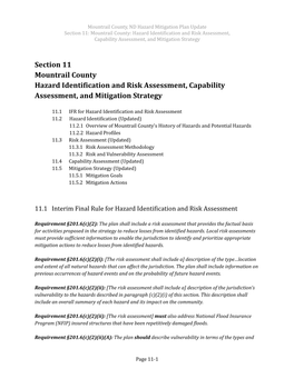 Section 11 Mountrail County Hazard Identification and Risk Assessment, Capability Assessment, and Mitigation Strategy