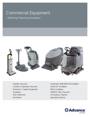Commercial Equipment - Defining Cleaning Innovation