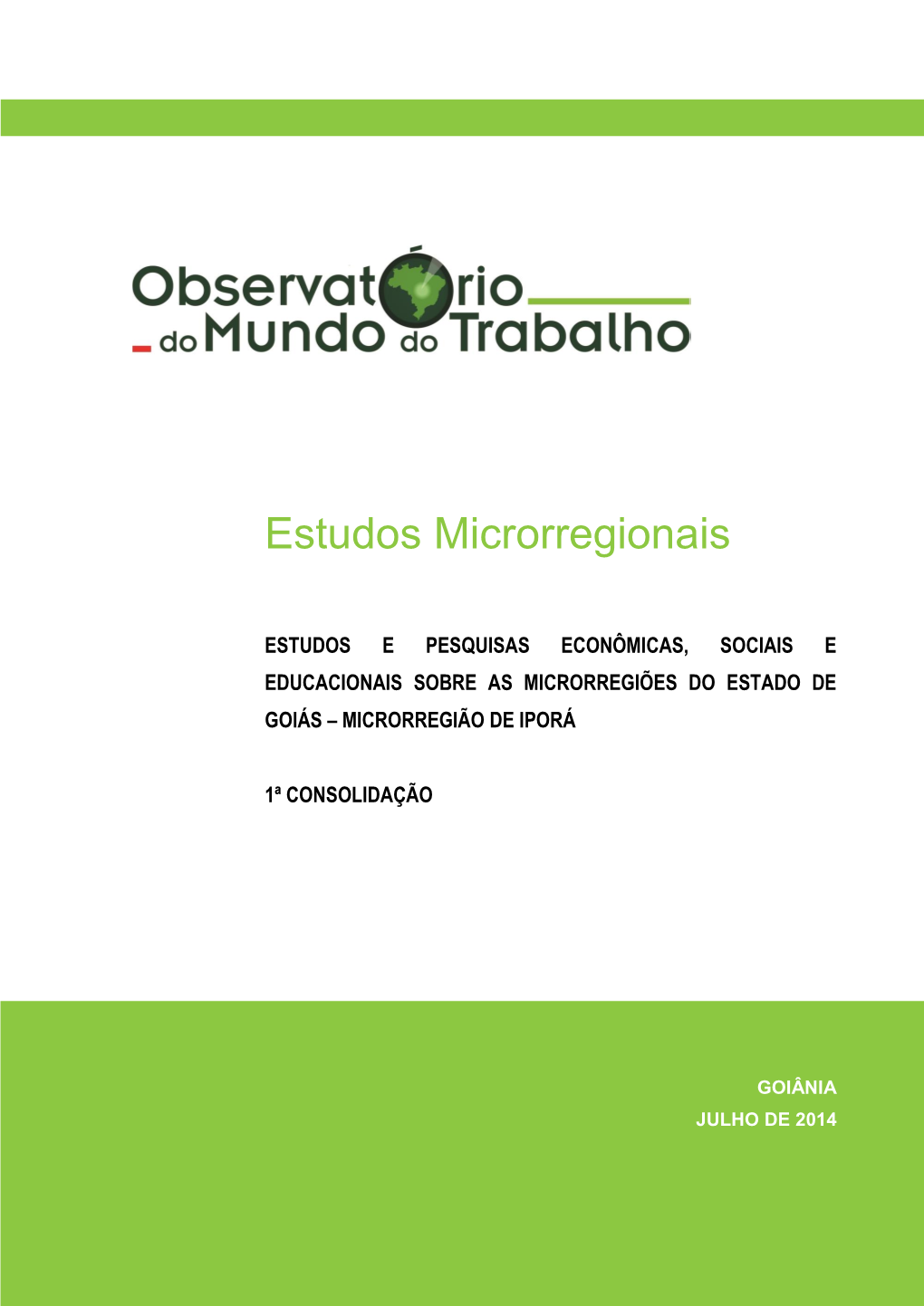 Acesse O Estudo Da Microrregião De Iporá