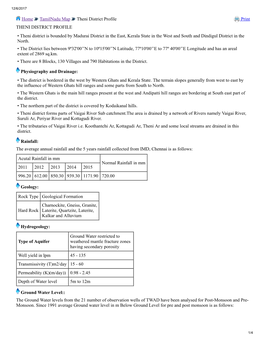 Theni District Profile