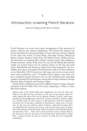 Screening French Literature