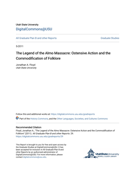The Legend of the Almo Massacre: Ostensive Action and the Commodification of Olklorf E