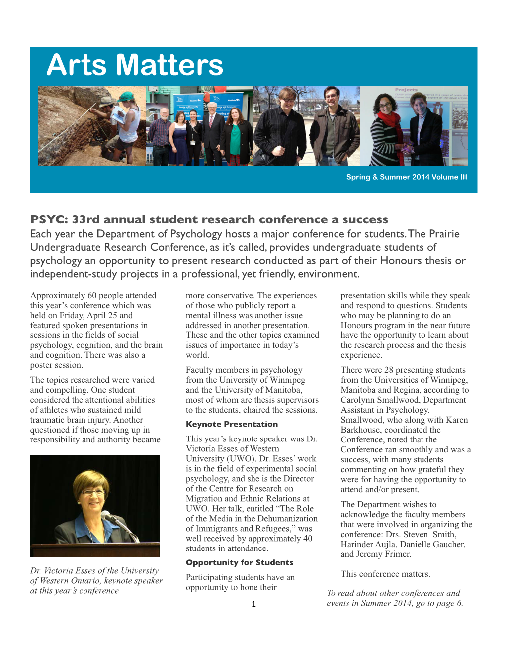 Spring 2014 Newsletter, Final