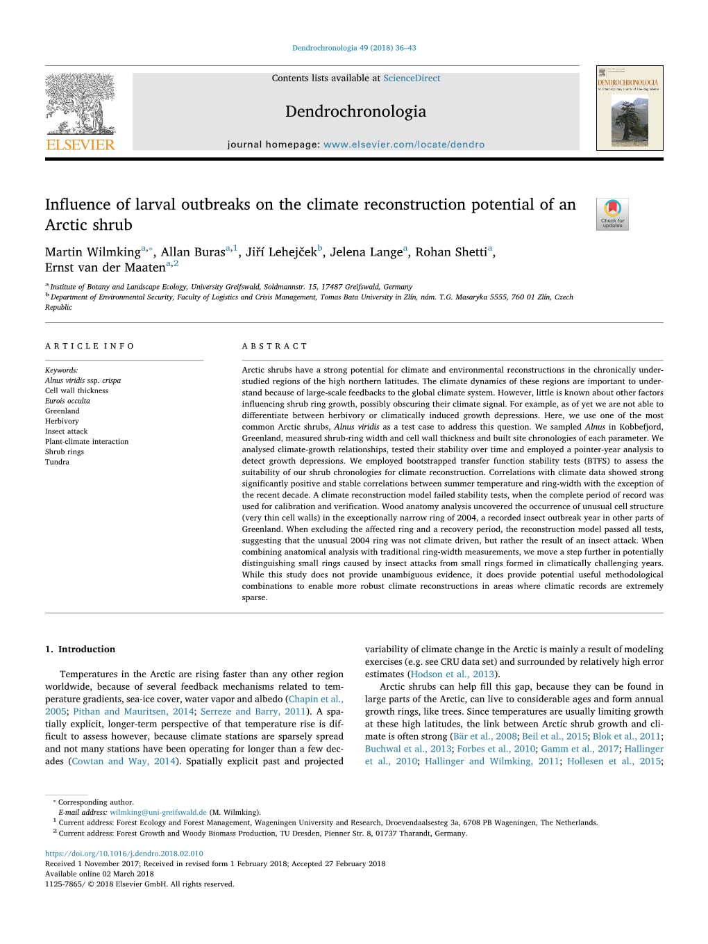 Influence of Larval Outbreaks on the Climate Reconstruction Potential Of