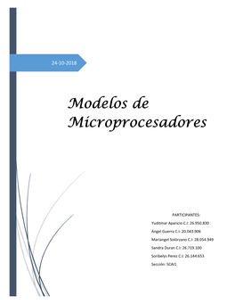Modelos De Microprocesadores