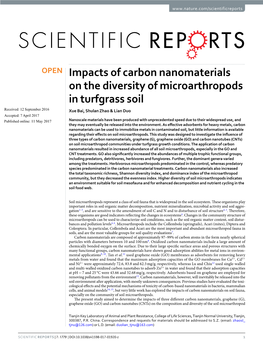 Impacts of Carbon Nanomaterials on the Diversity of Microarthropods In