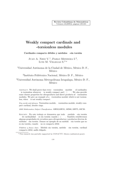 Weakly Compact Cardinals and Κ-Torsionless Modules