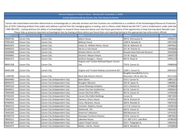 Places in Nevada Listed in the National Register of Historic Places