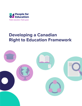 Developing a Canadian Right to Education Framework