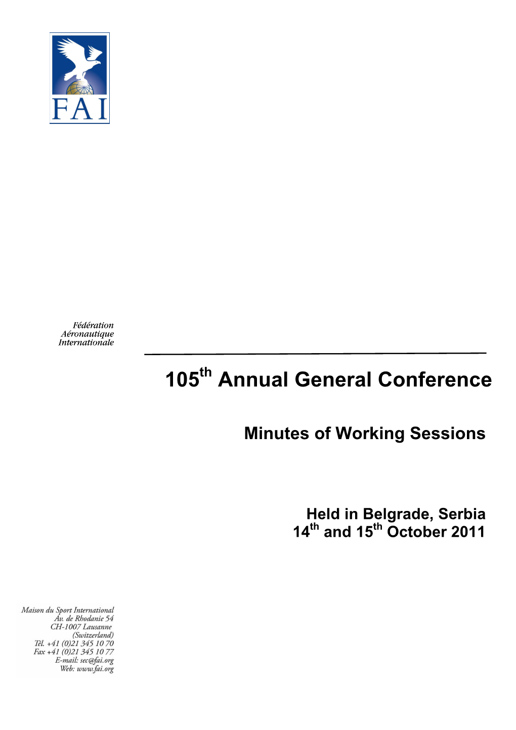 105 Annual General Conference