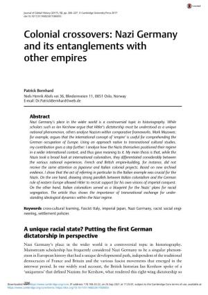 Nazi Germany and Its Entanglements with Other Empires