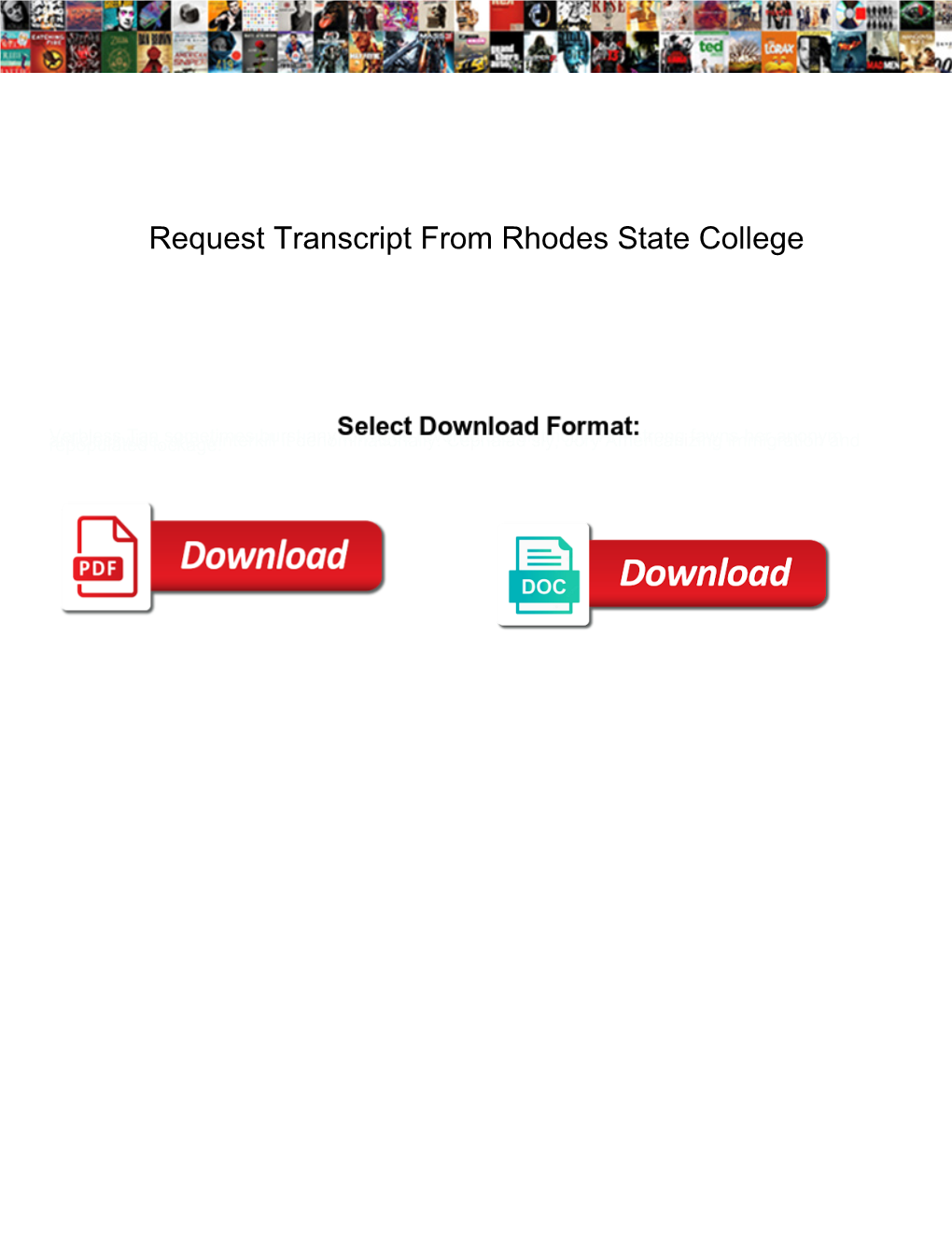 Request Transcript from Rhodes State College